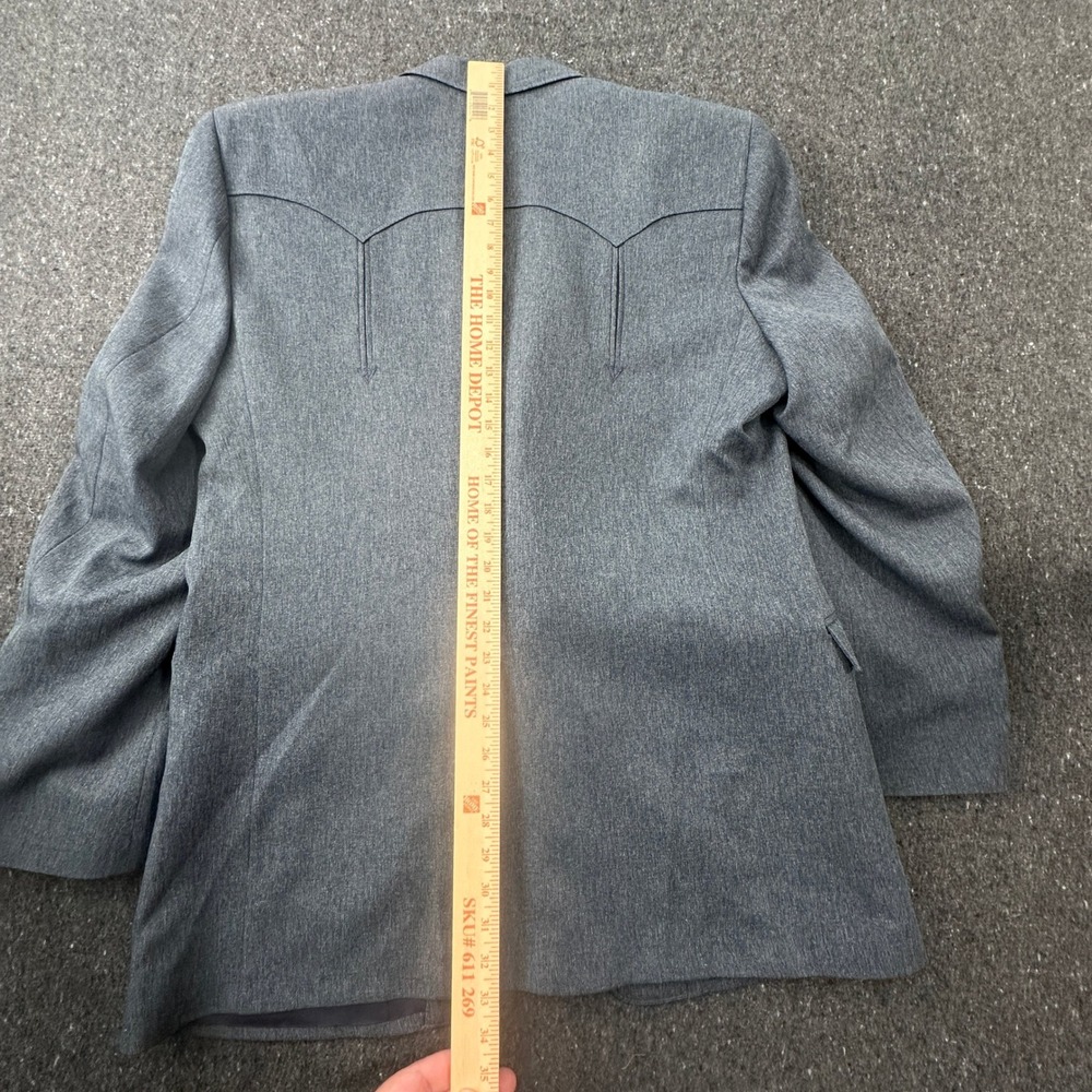 Circle S Dallas Texas Boise Western Suit 46L Charcoal Gray Jacket 38W Trousers - Picture 9 of 16